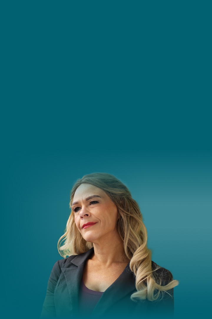 Jill, female patient with PBA in her 50s