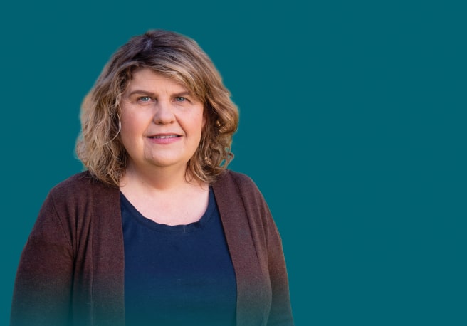 Carol, older female patient experiencing Pseudobulbar Affect (PBA) symptoms